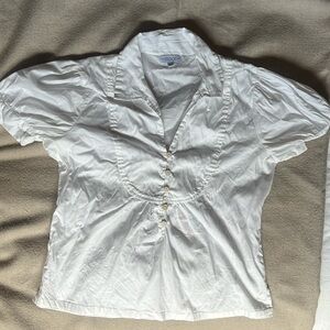 Sedge Short Puff-sleeve Blouse